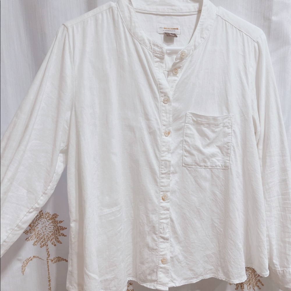 Anthropologie white blouse